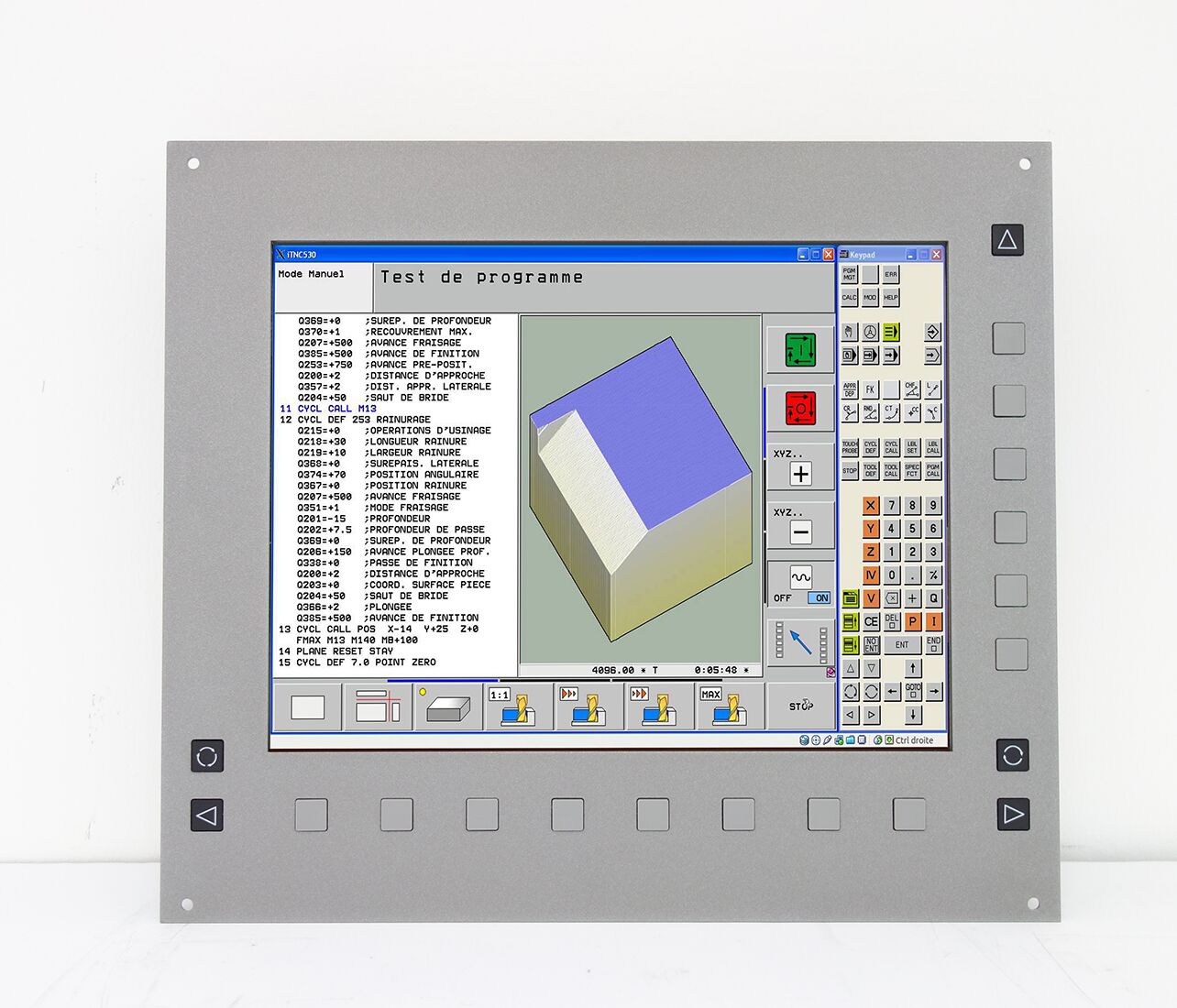 Heidenhain BF 155 replacement monitor including front panel and keyboard 1 Vorderseite des Heidenhain BF 155M Ersatzmonitors