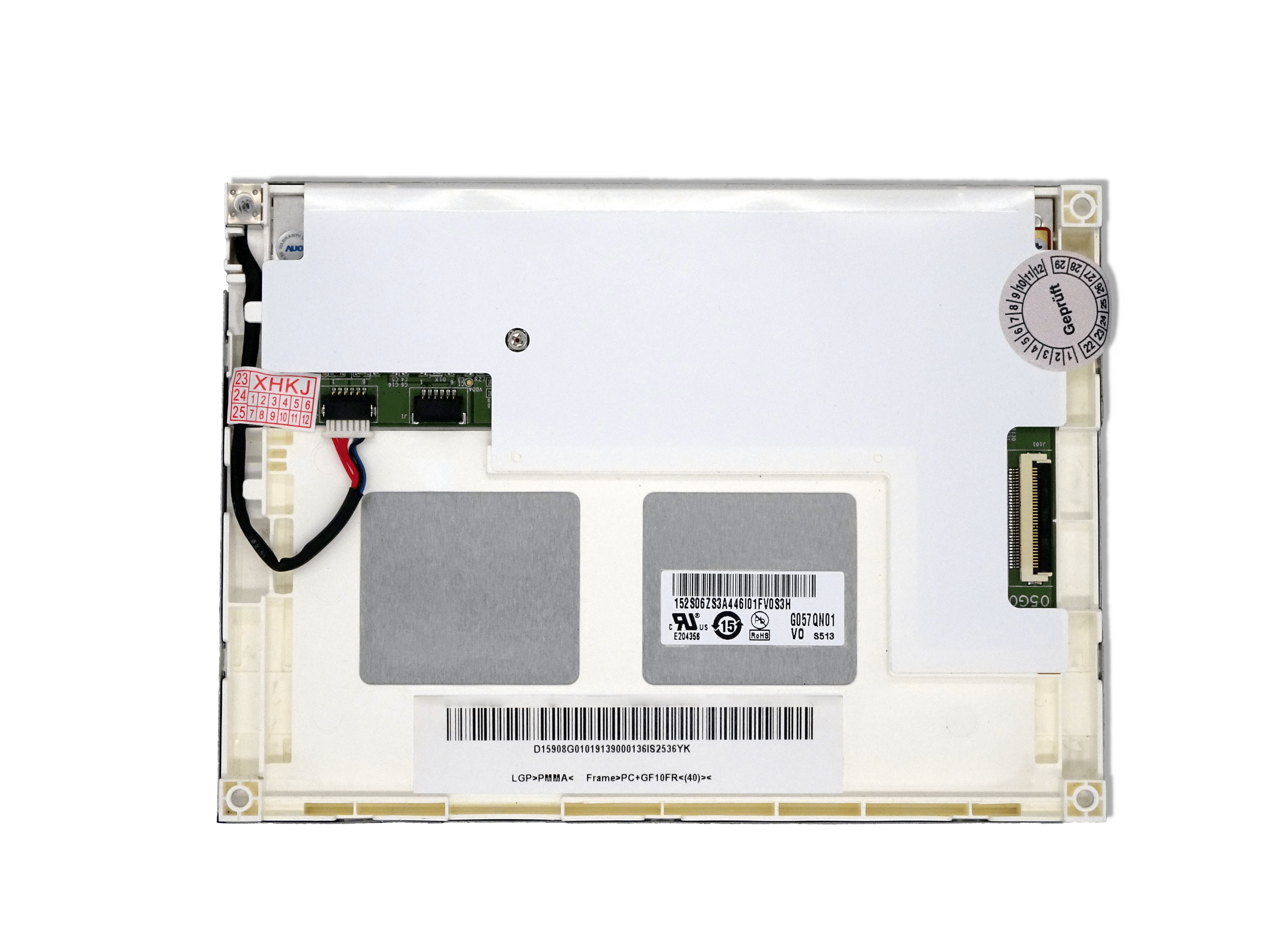 G057QN01 V0 2 Rückseite des G057QN01 V0 Ersatzdisplays